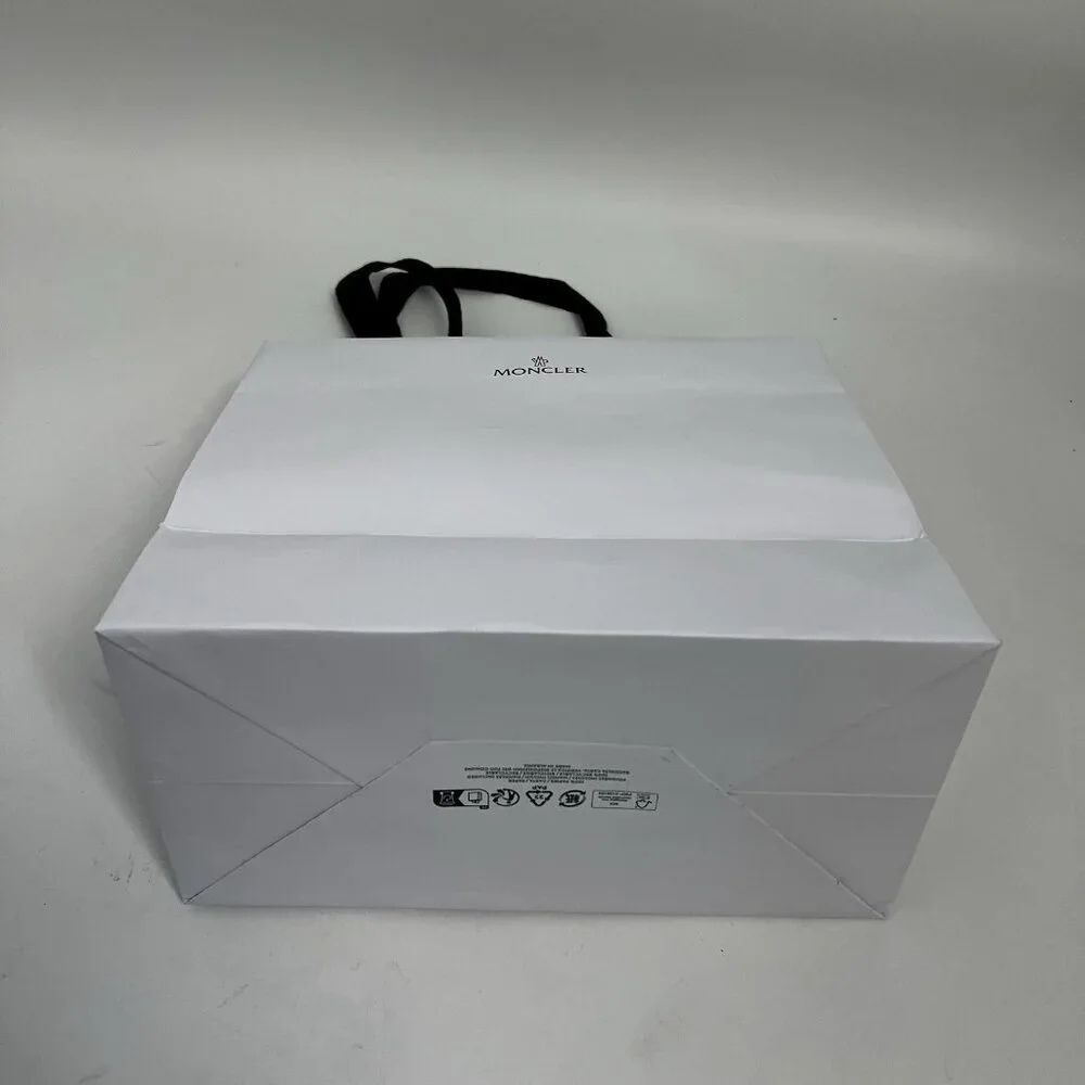 MONCLER WHITE PAPER SHOPPING Gift BAG With Tags - Picture 6 of 11